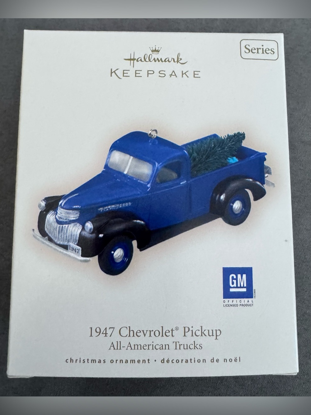 Hallmark Blue and Black 1947 Chevrolet Pickup Ornament
